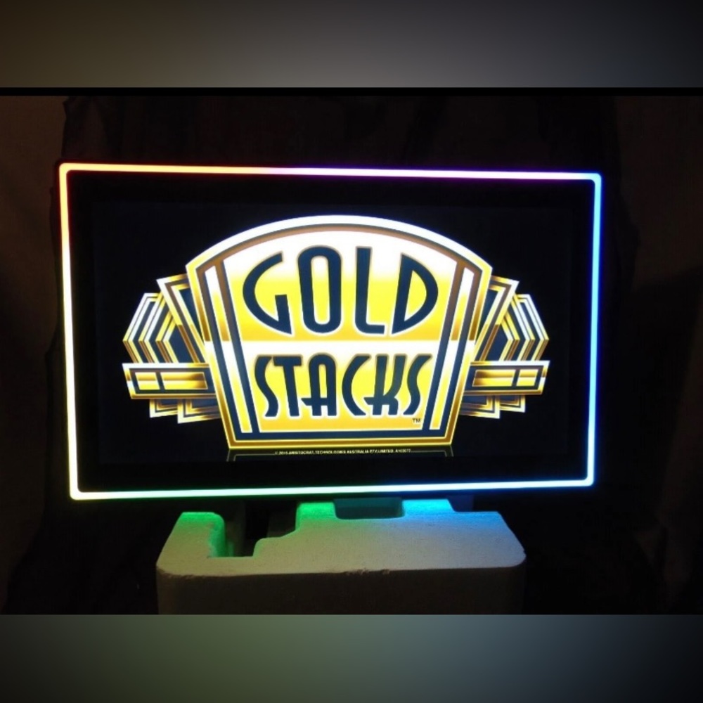 Aristocrat 19.5" Casino Man Cave Decor Gold Stacks Wall Plug Incl.